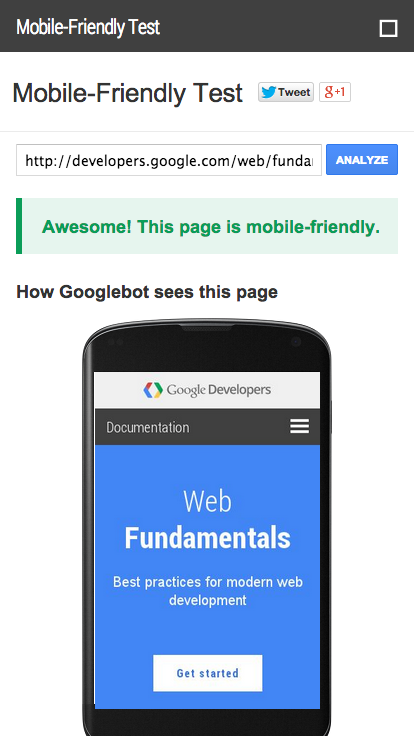 Mobile-Friendly Drupal Site Test Tool by Google