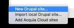 New Drupal Site Acquia Dev Desktop