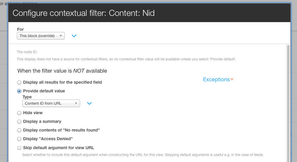 Remove the Current Node with Contextual Filter