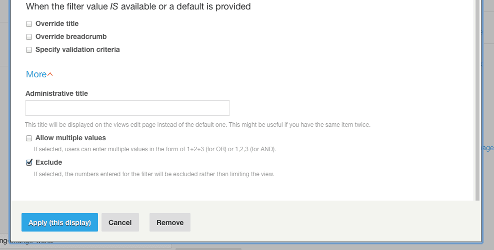 Exclusions in Taxonomy Term Related Content