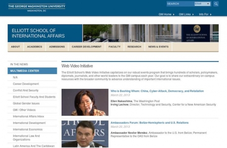 Web Video Initiative Homepage in Drupal, ESIA