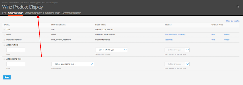 Drupal Commerce, Product Display Content Type: Manage Display settings