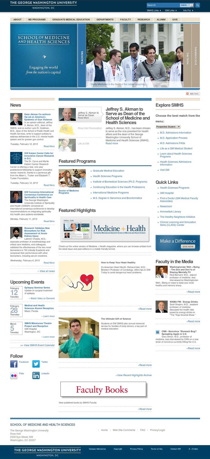 SMHS Homepage Design in Drupal
