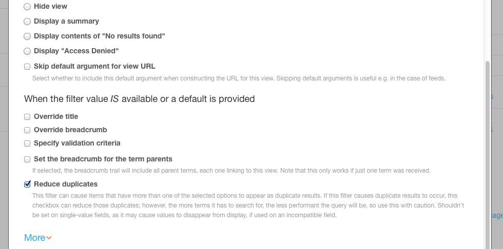 Avoiding Duplicates with Views Contextual Filters